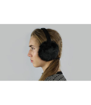 Plush Ohrenschützer schwarz Plush earmuffs black